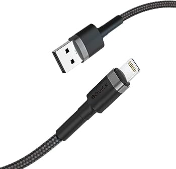 iQuick Braided Lightning to USB Data Charging Cable 0.3M
