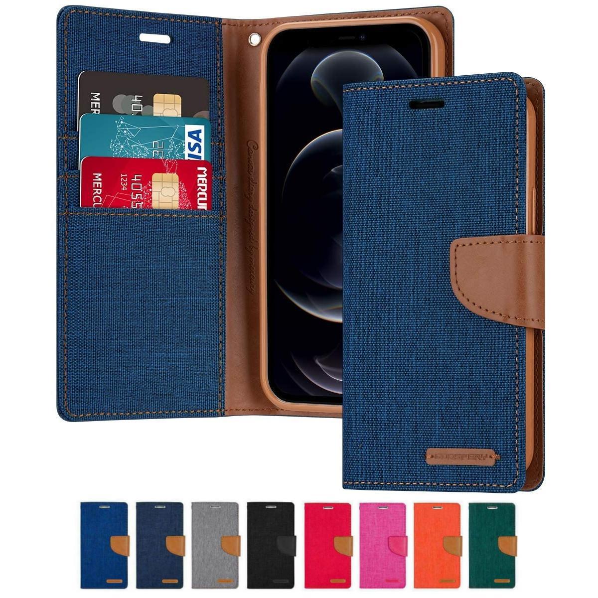 Goospery Canvas Diary Case for iPhone 13