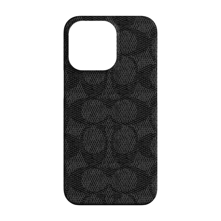 Coach Leather Slim Wrap for iPhone 13 Pro Max- Black Signature C