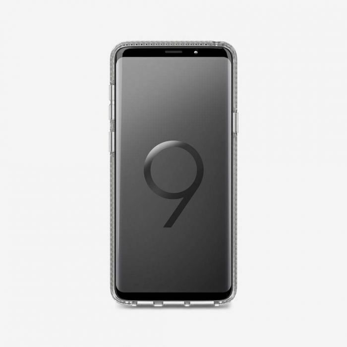 SAMSUNG GALAXY S9+ TECH21 EVO CHECK FLEXSHOCK CASE - CLEAR