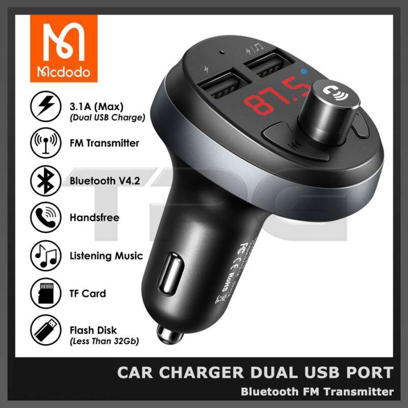 McDodo Bluetooth FM Transmitter and charger