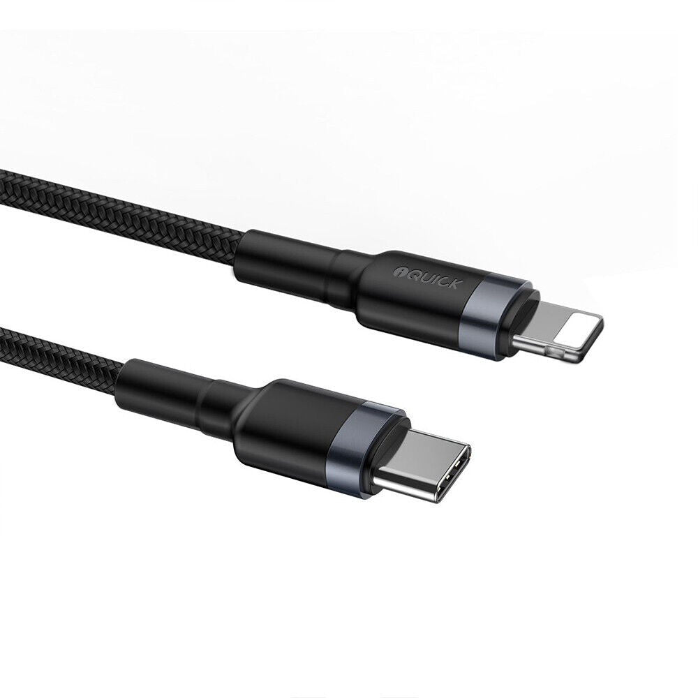 iQuick Braided USB-C to Lightning Fast Charging Cable 1M