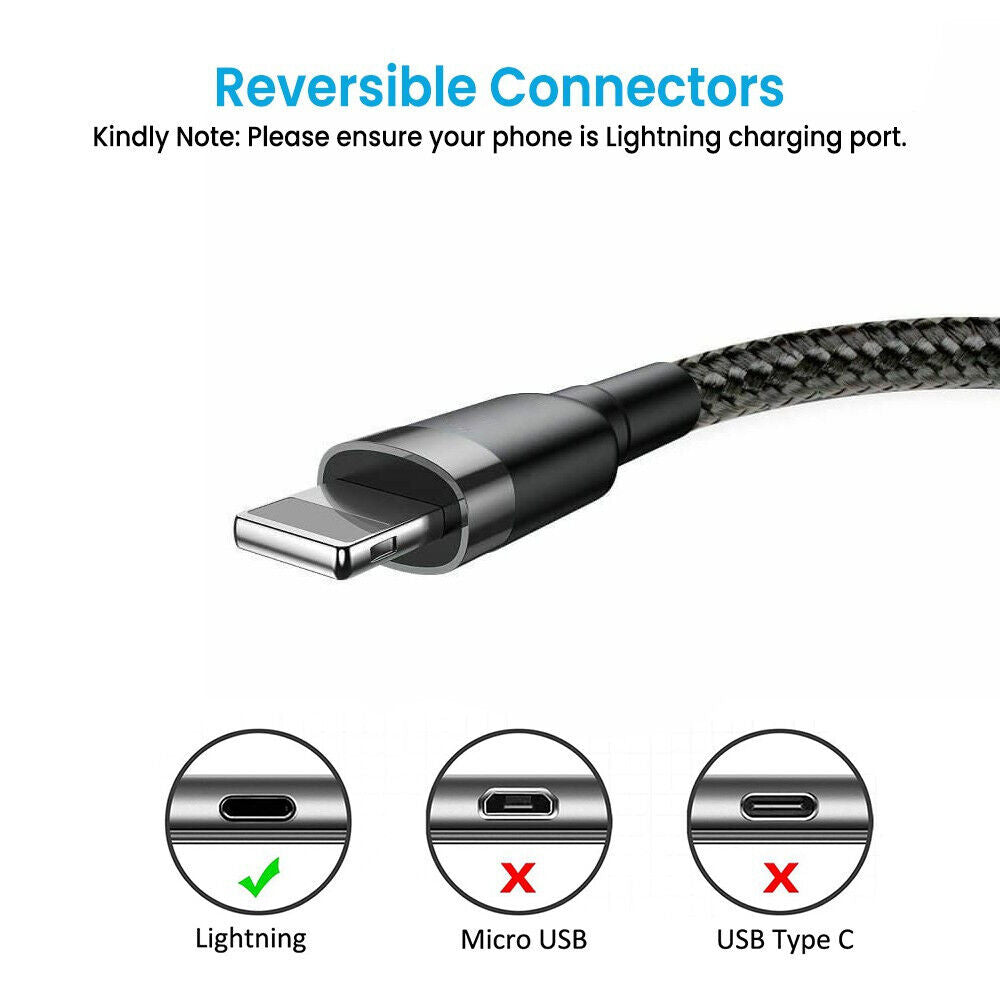 iQuick Braided USB-C to Lightning Fast Charging Cable 1M