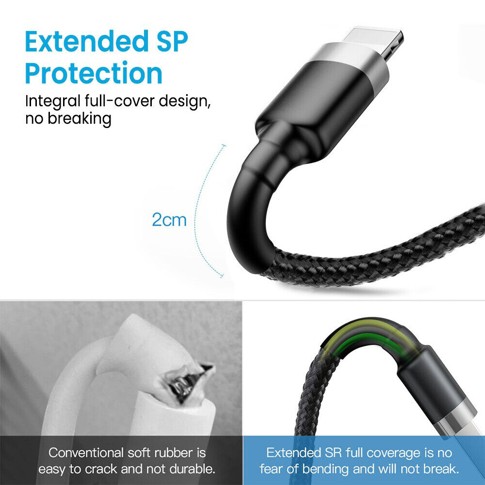 iQuick Braided USB-C to Lightning Fast Charging Cable 1M