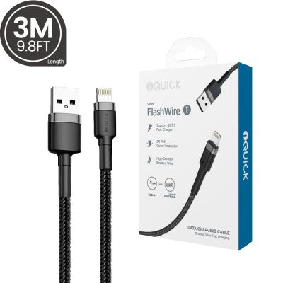 iQuick Braided USB to Lightning 3M