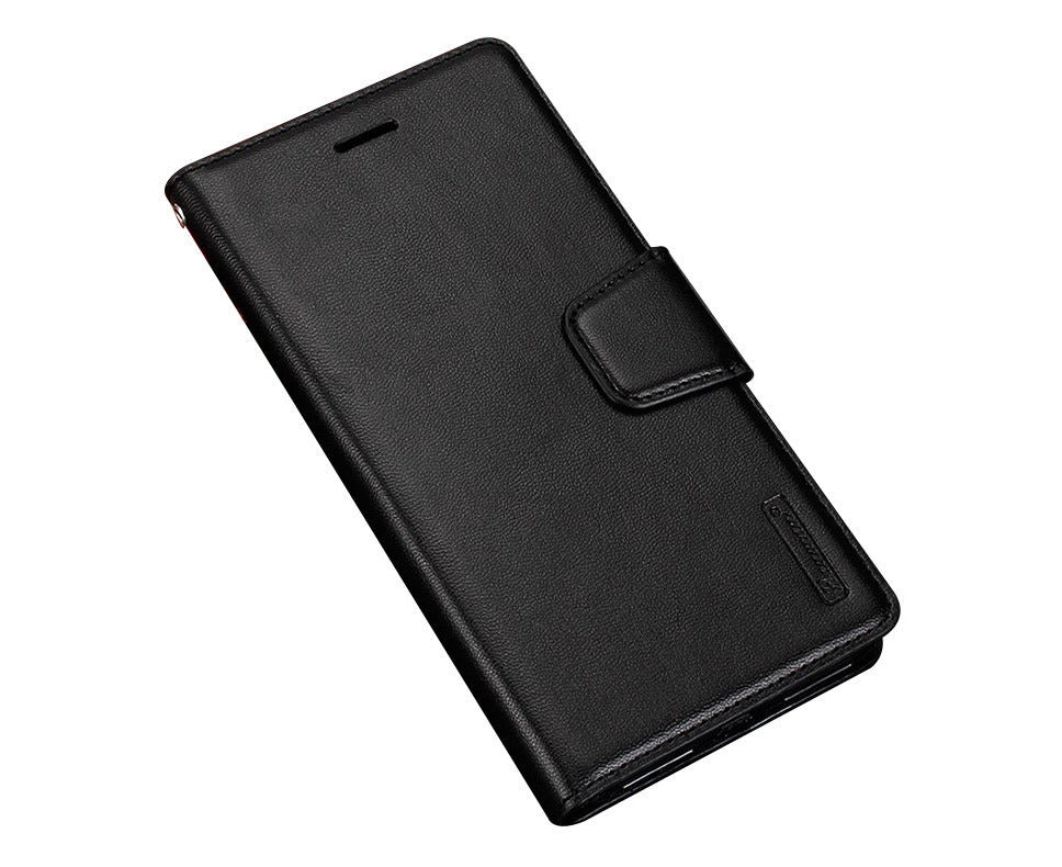 Hanman Leather Wallet Case Black for Google Pixel 6A 5G