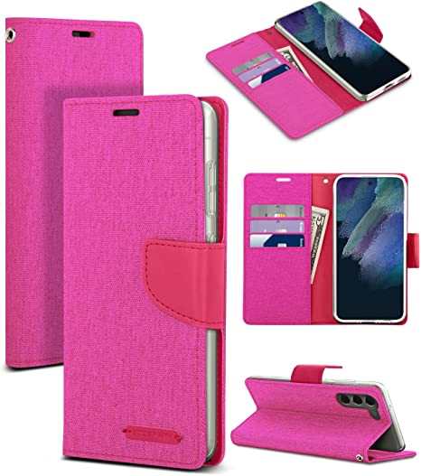 Goospery Wallet Case Pink for Galaxy S22+