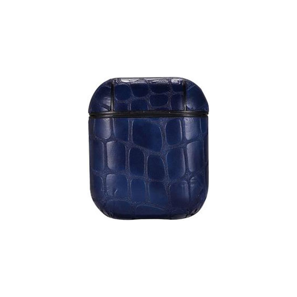 Airpods Protection Case Crocodile Skin Blue