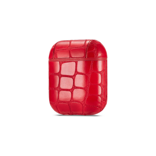 Airpods Protection Case Crocodile Skin Red