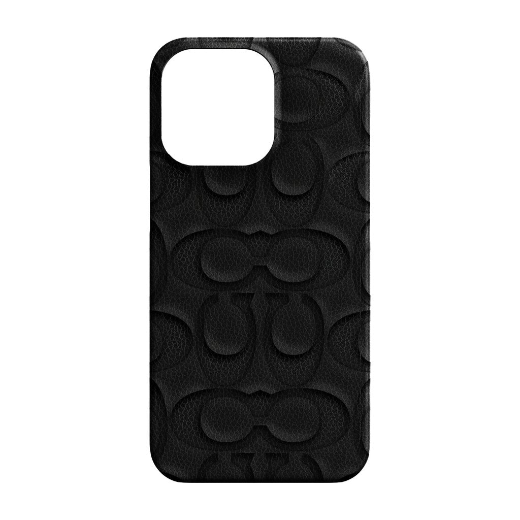 Coach Leather Slim Wrap for iPhone 13 Pro- Black signature c