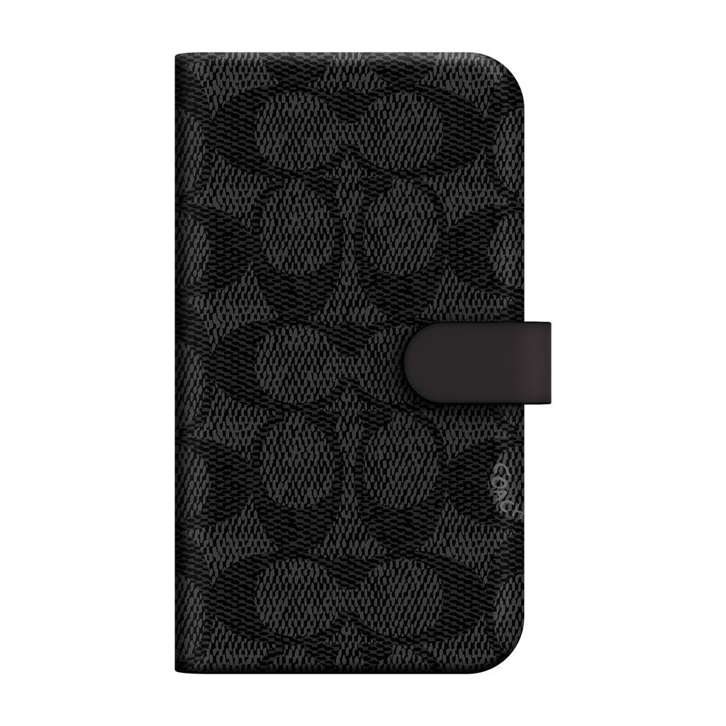 Coach Folio for iPhone 13 Pro- BLACK SIGNATURE C