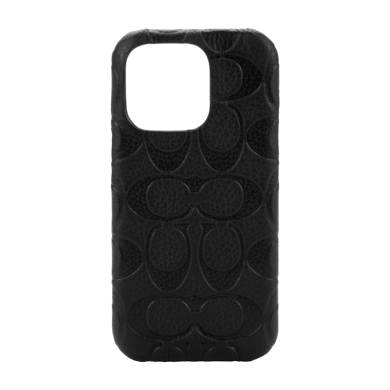 Coach Signature C Black Leather Slim Wrap Case for iPhone 14 Pro