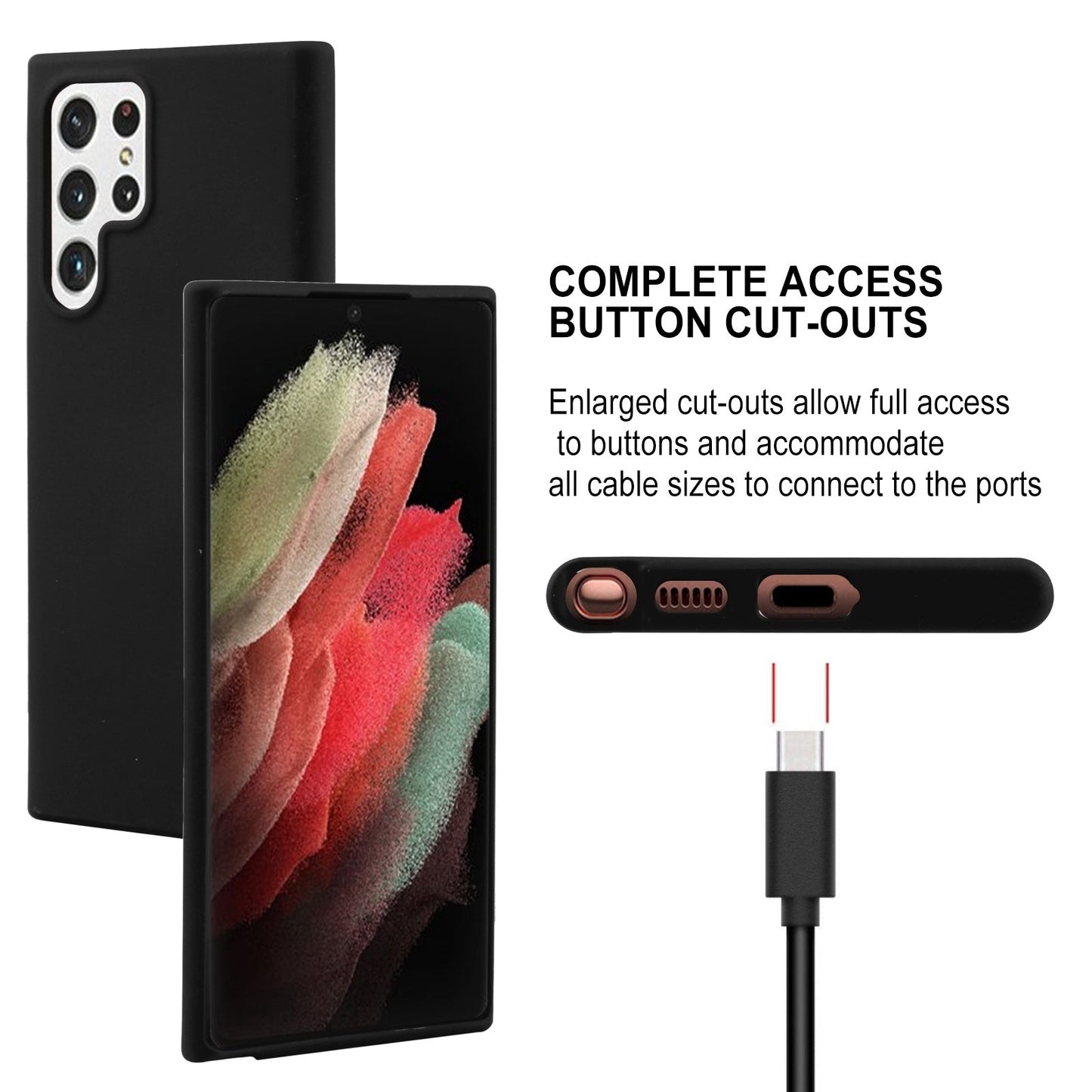 Goospery Soft TPU Case Black for Galaxy S22 Ultra