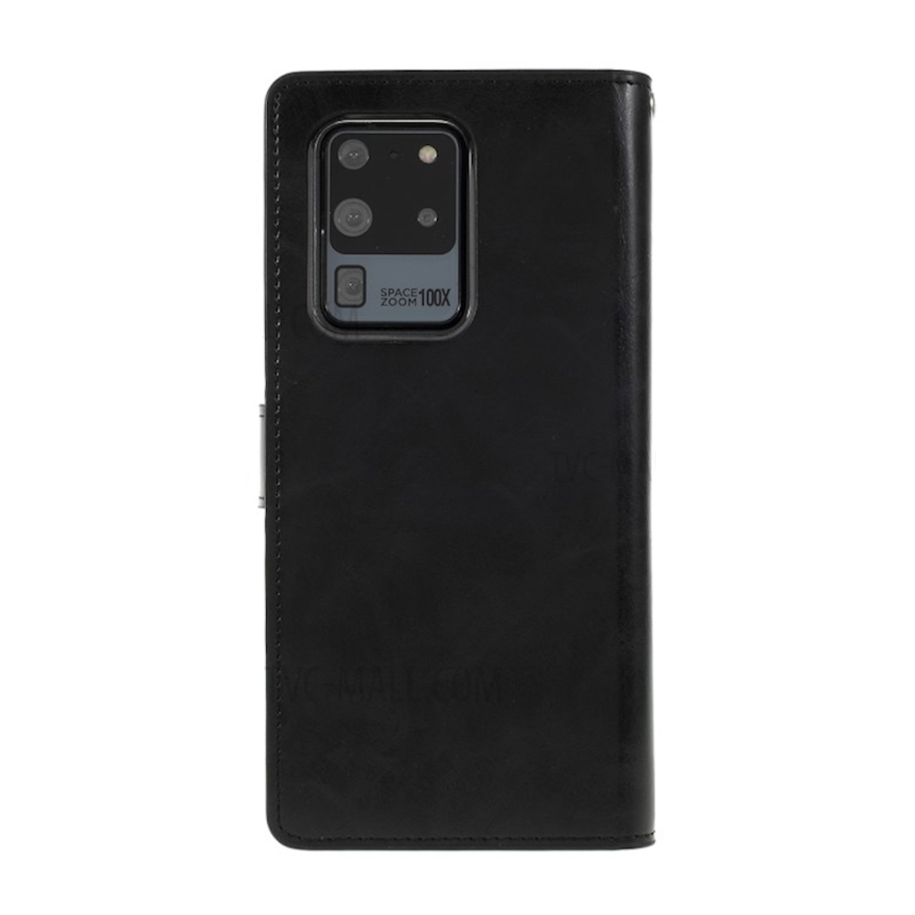 Goospery Mansoor Black Wallet Diary Case for Samsung Galaxy S20 Ultra