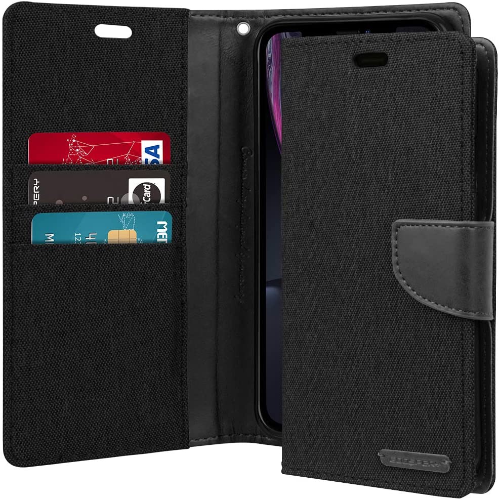 Goospery Canvas Diary Black for iPhone 12 Mini