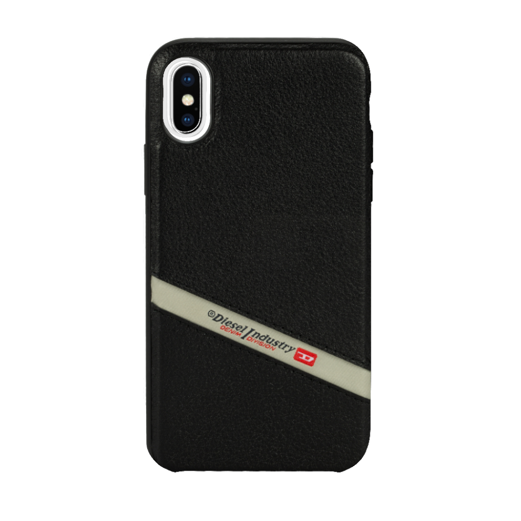Diesel Black Leather Co-Mold Case for iPhone X/Xs