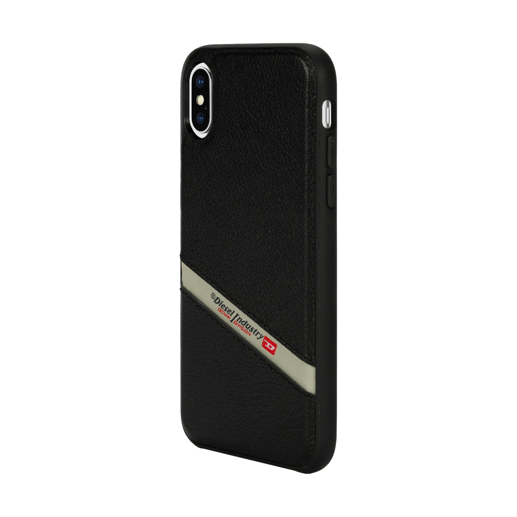 Diesel Black Leather Co-Mold Case for iPhone X/Xs