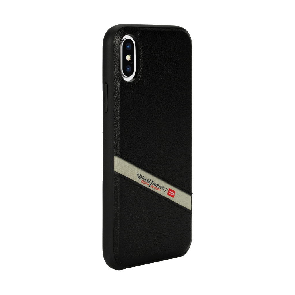 Diesel Black Leather Co-Mold Case for iPhone X/Xs