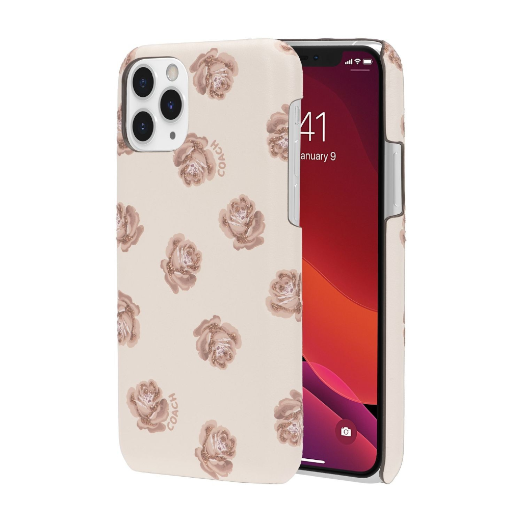 Coach Peony Pink/Glitter Slim Leather Wrap Case for iPhone 11 Pro