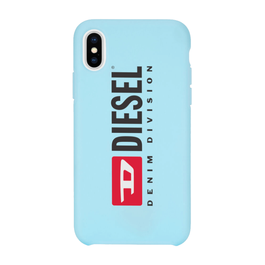 Diesel Printed Co-Mold Blue Soft Touch Case for iPhone X/Xs