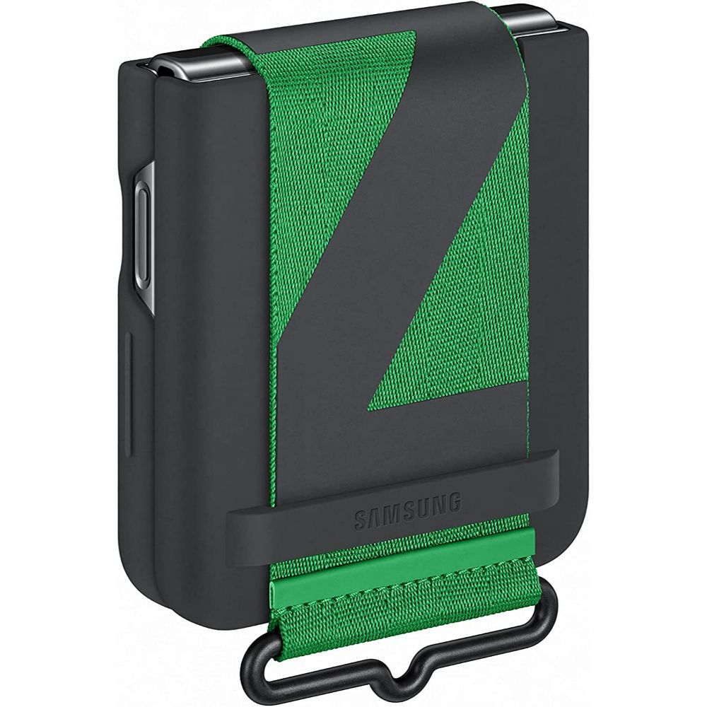 Samsung Silicone Cover with Strap Black for Galaxy Z Flip4