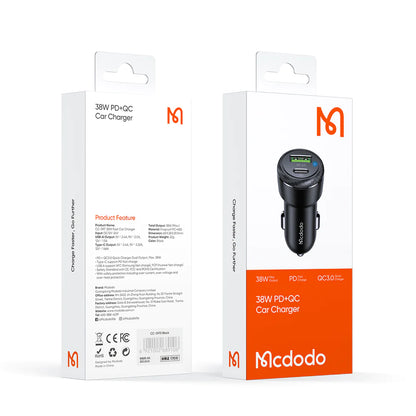 McDodo 38W PD Type-C + QC3.0 USB Car Charger