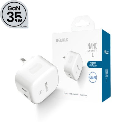 iQuick Nano 35W PD3.0 Charging Adapter - Dual USB C
