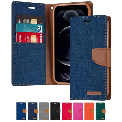 Goospery Canvas Diary Case for iPhone 13