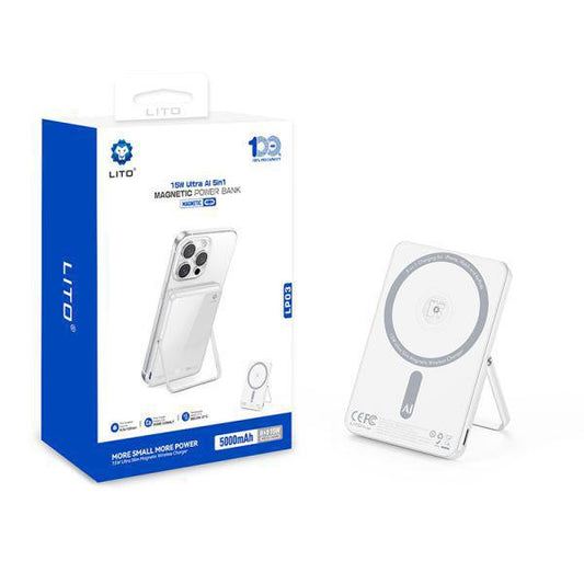 Lito Magnetic Powerbank 5000mAh with Stand 5 in 1