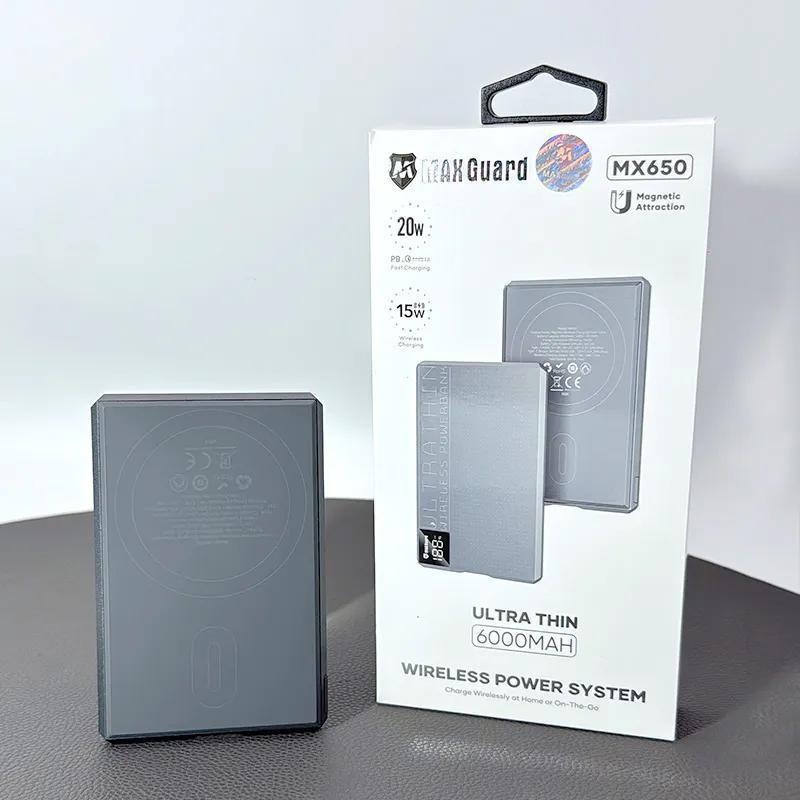 Maxguard 6000 mAh ultra slim wireless powerbank