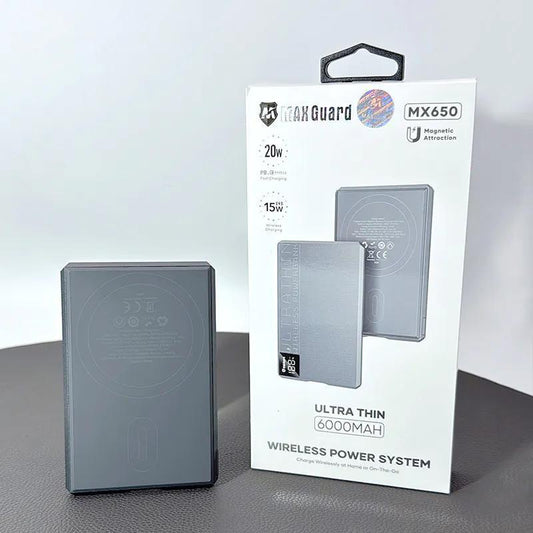 Maxguard 6000 mAh ultra slim wireless powerbank