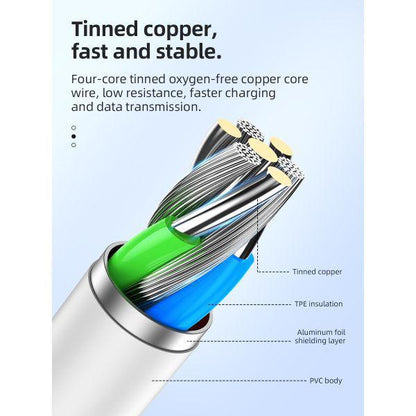 Hoco USB A to USB C  Anti Bending cable 100CM/1M