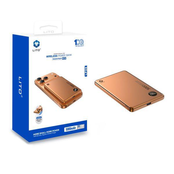 Lito Ultra Think Magnetic Power Bank 5000MaH LP08 - Orange