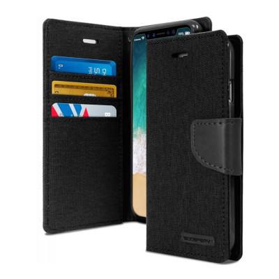 Goospery Black Canvas Diary Case for Samsung Galaxy S10 5G