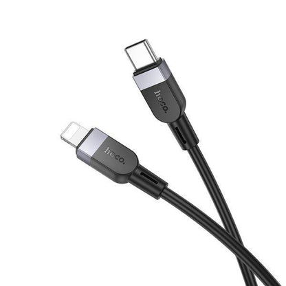 Hoco. X109 Energy PD silicone charging data cable iP L 1M - Black
