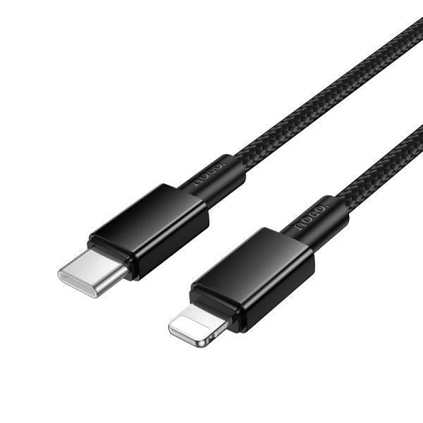 Hoco. X119 PD Braided charging data cable 1M - Black