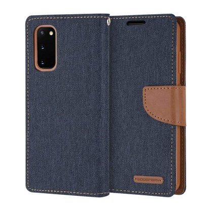 Goospery Black Canvas Diary Case for Samsung Galaxy S10 5G