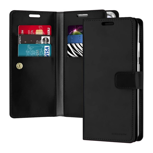 Bluemoon MagSafe Black Wallet Diary Case Samsung S25/S24 Plus