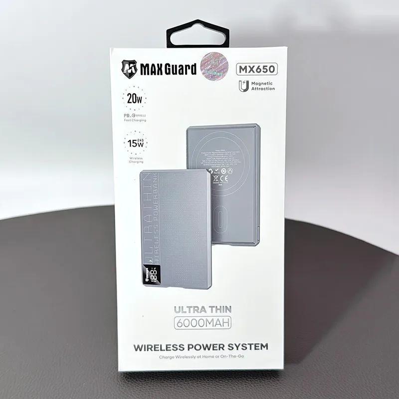Maxguard 6000 mAh ultra slim wireless powerbank