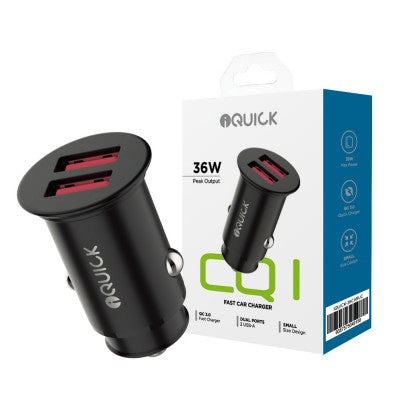 iQuick CQ1 36W Fast Car Charging Dual USB-A Ports