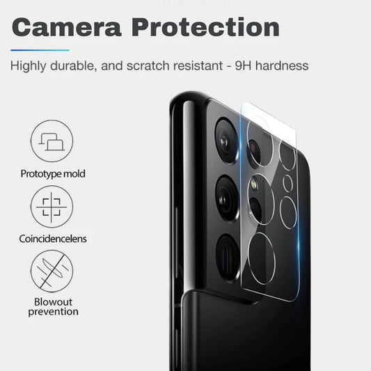 All-In-One 9H Tempered Glass Camera Protector Clear for all Samsung Phones