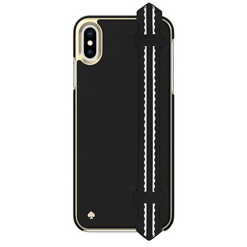 Kate Spade New York Wrap Strap Black Case for iPhone Xs Max