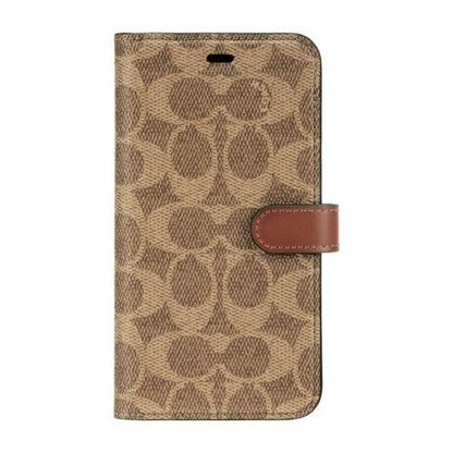 Coach Signature Khaki Folio Wallet for iPhone 11