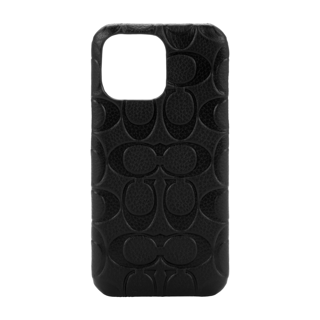 Coach Signature C Black Leather Slim Wrap Case for iPhone 14 Pro Max