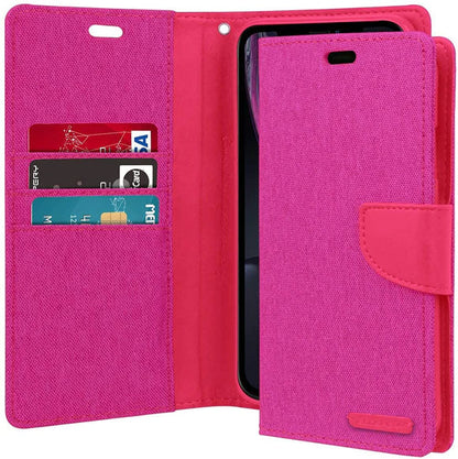 Goospery Wallet Case Pink for Galaxy S22 Ultra