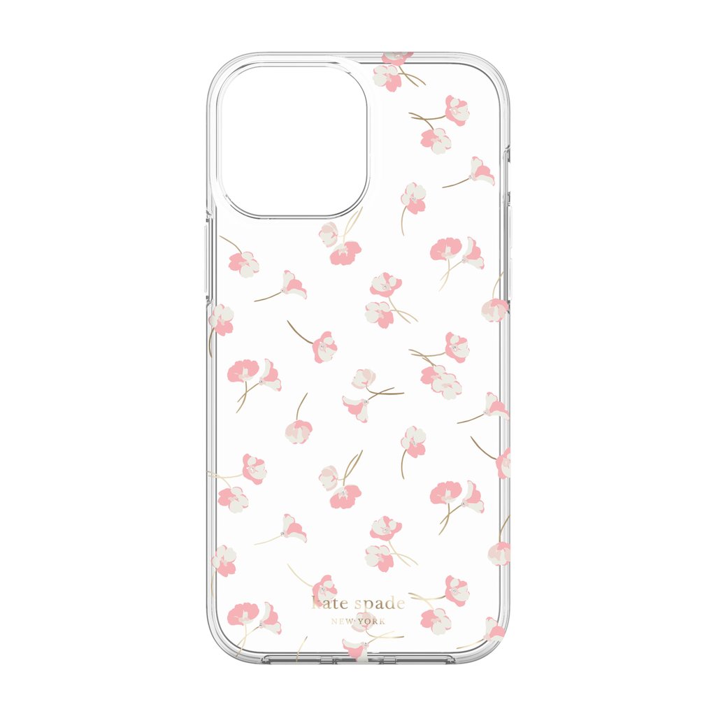 kate spade new york Protective Hardshell for iPhone 13 Pro Max- FALLING POPPIES