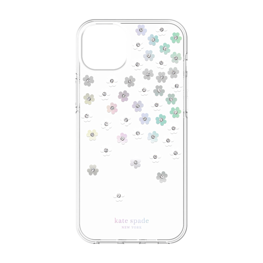 Kate Spade New York Scattered Flowers Protective Hardshell Case for iPhone 14/15 Plus