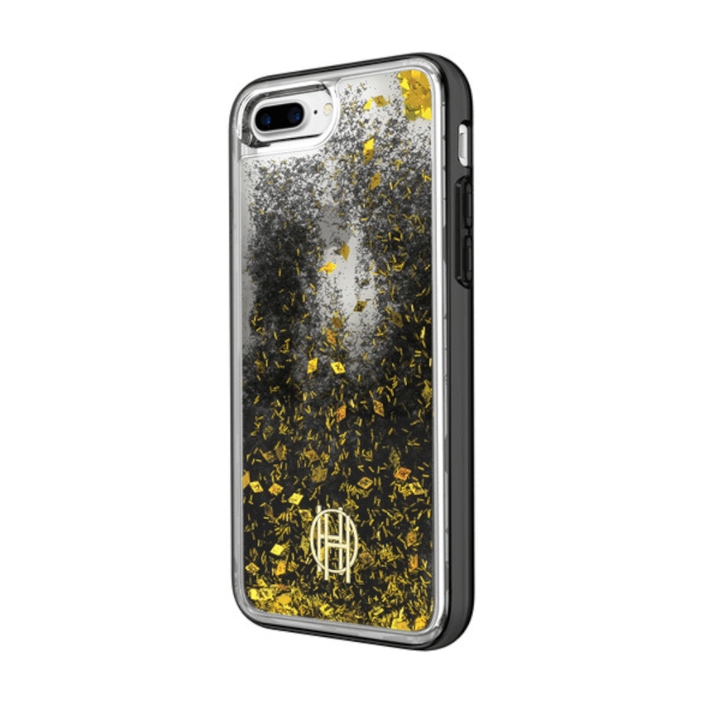 House of Harlow 1960 Black/Gold Liquid Glitter Case for iPhone 7/8/SE (2020)