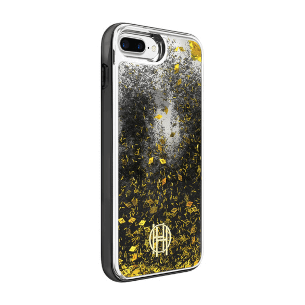 House of Harlow 1960 Black/Gold Liquid Glitter Case for iPhone 7/8/SE (2020)