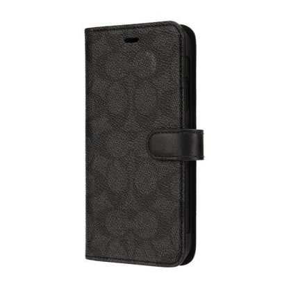 Coach Signature Black Folio Wallet for iPhone 11